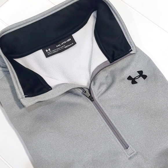 Under Armour Other - Under Armour Mens Armour Fleece 1/2 Zip Pullover Size XXL Gray Loose Coldgear